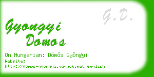 gyongyi domos business card